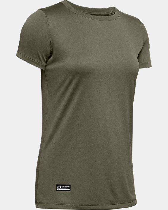 Women's UA Tactical Tech™ Short Sleeve, Green, pdpMainDesktop image number 4